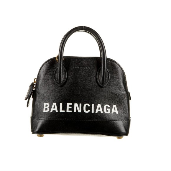 Balenciaga Handbags - BALENCIAGA VILLE Logo XXS Top Handle Bag